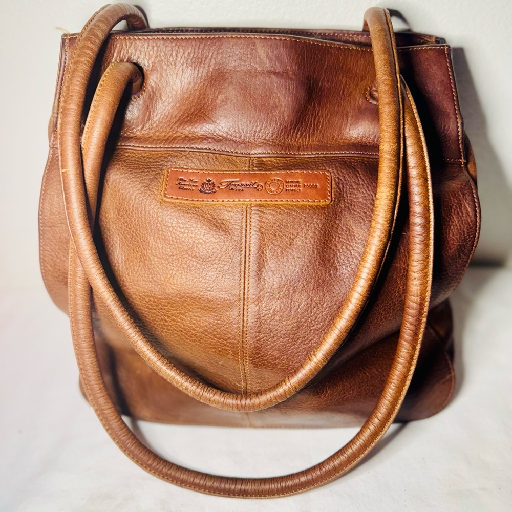 Vintage Fossil Tan Leather Tote